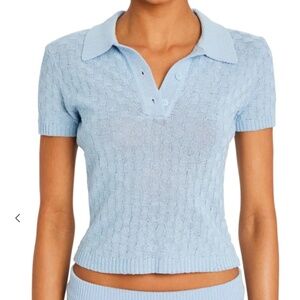 SER.O.YA Adelaide Baby Tee in Powder Blue